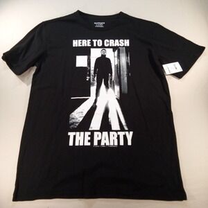 Halloween II Michael Myers "Here to Crash the Party" Graphic Tee Black – Size M